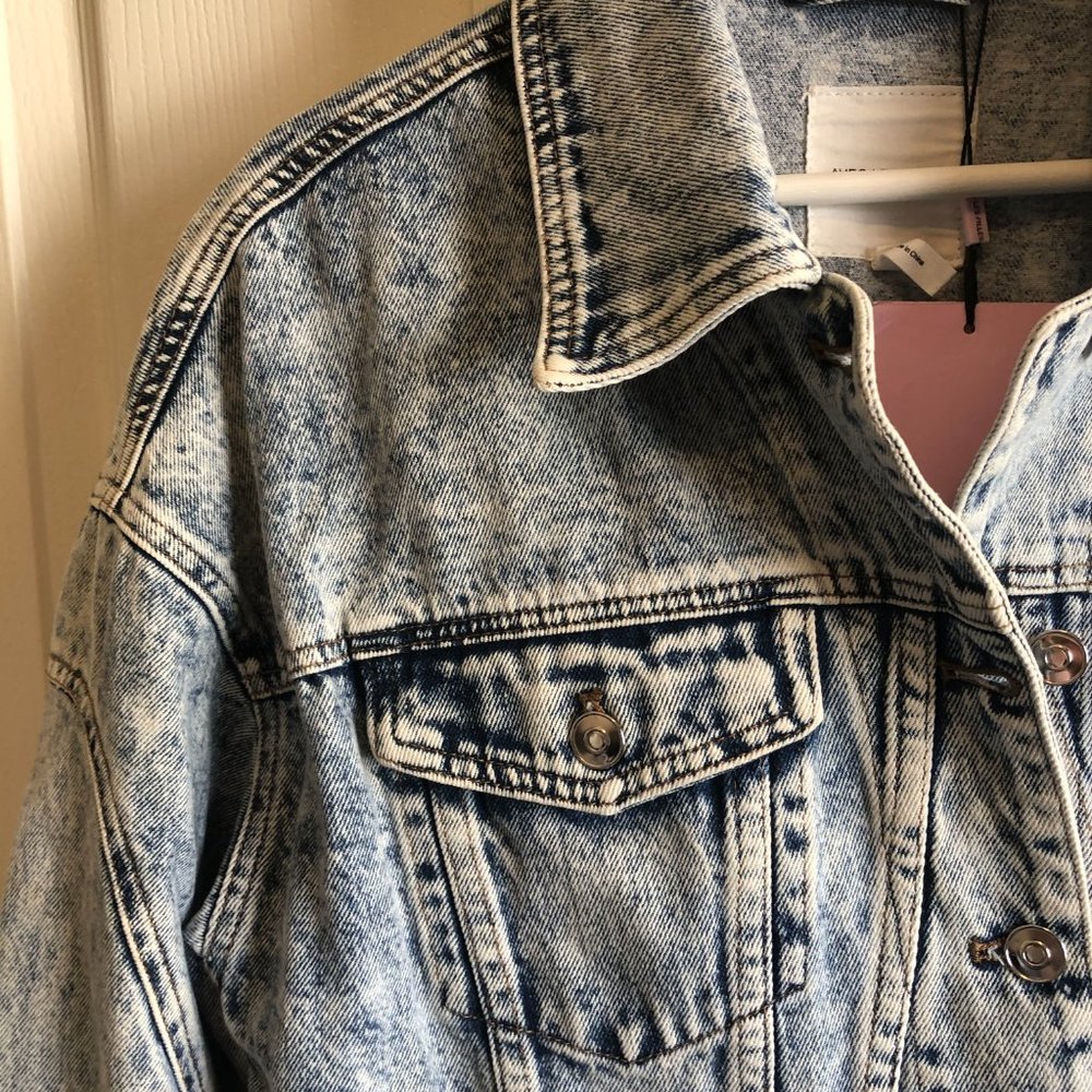 Avec Les Filles Acid Wash Jean Jacket